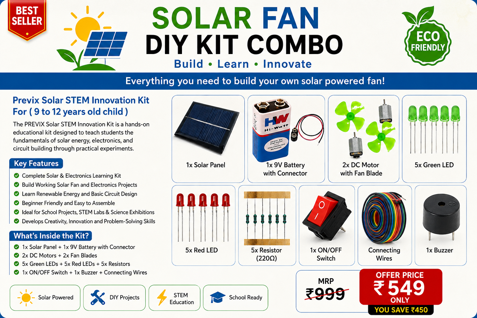 Previx Solar STEM Innovation Kit